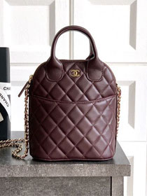 CC original lambskin mini handbag AS4742 bordeaux