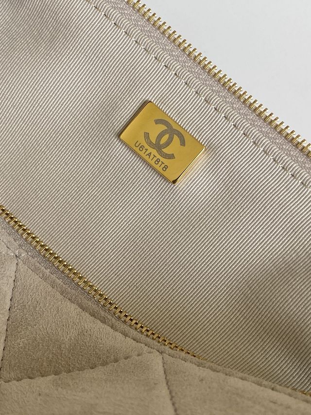 CC original suede calfskin medium bowling bag AS5792 grey