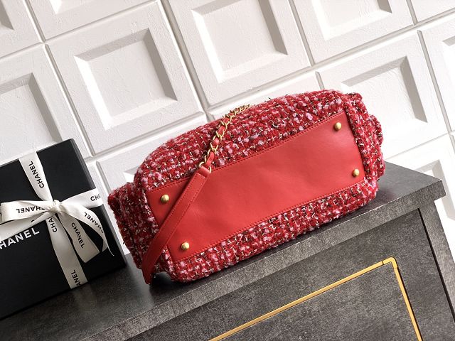CC original tweed medium bowling bag AS5792 red