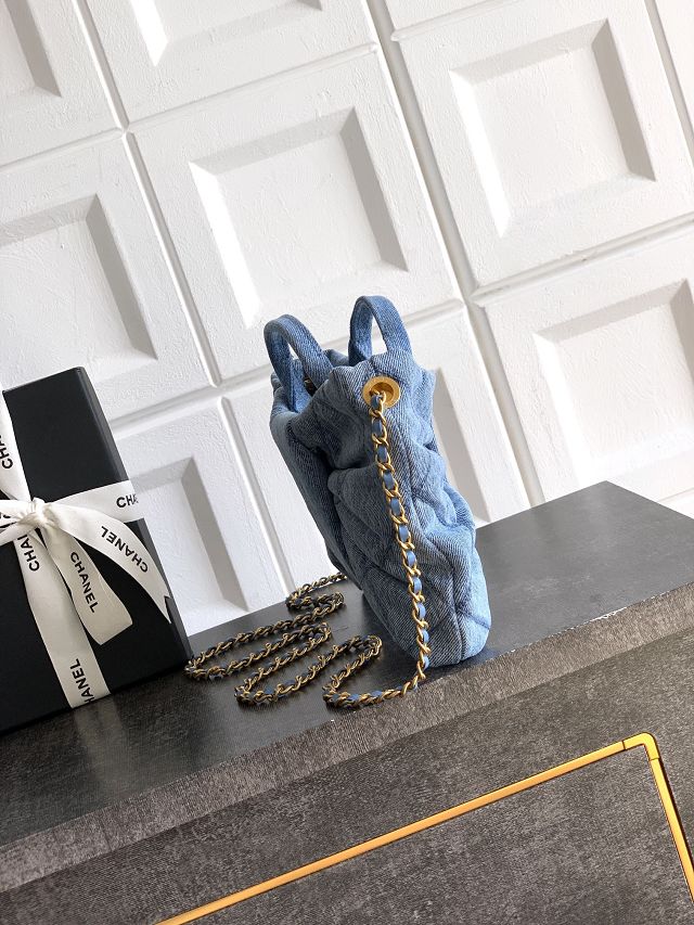 CC original denim small handbag AS5849 blue