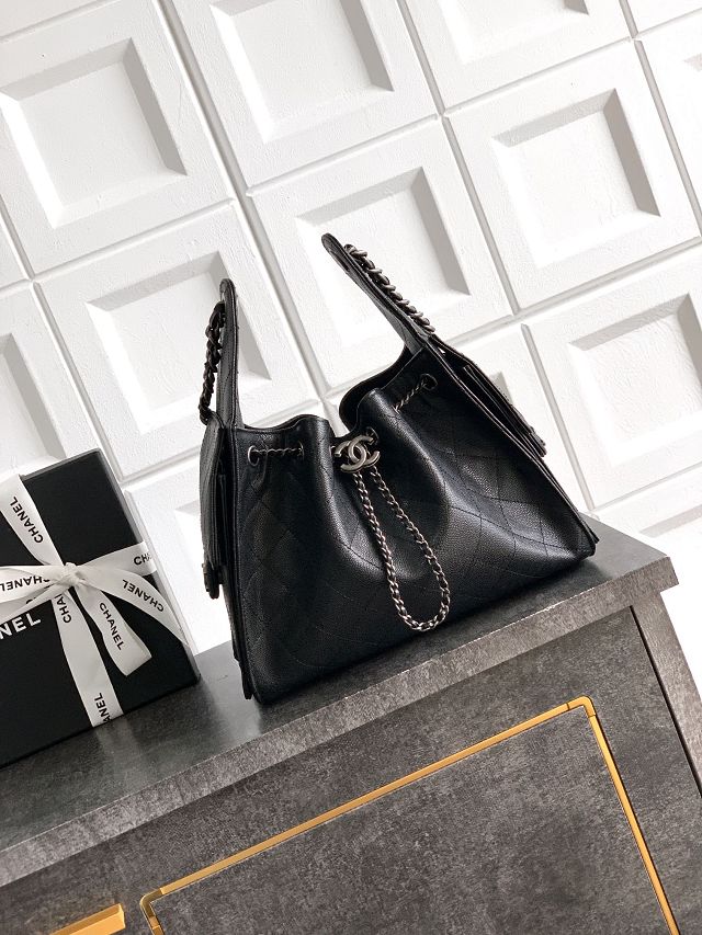 CC original grained calfskin 25 small handbag AS5293 black