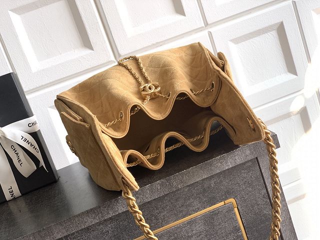 CC original suede calfskin 25 small handbag AS5293 light brown