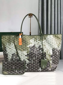 Goyard original canvas saint louis GM bag GY0111 black&green