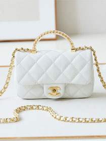 2024 CC original lambskin small flap bag AS4847 white