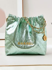 2024 CC original aged calfskin 22 small handbag AS3260 green