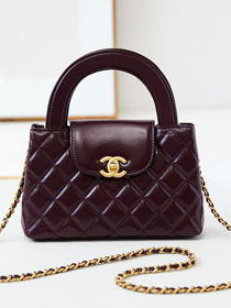 CC original calfskin mini shopping bag AS4416 bordeaux