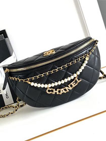 CC original lambskin waist bag AS4991 black