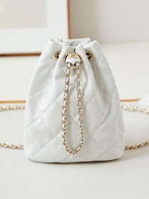 2024 CC original lambskin small backpack AS4810 white