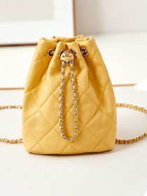 2024 CC original lambskin small backpack AS4810 yellow