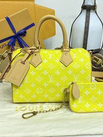 Louis vuitton original soft calfskin speedy P9 25 M24426 yellow