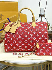 Louis vuitton original soft calfskin speedy P9 40 M24420 red