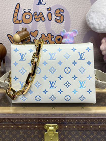 Louis vuitton original lambskin coussin pm bag M11225 white&light blue