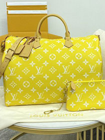 Louis vuitton original soft calfskin speedy P9 50 M11565 yellow	