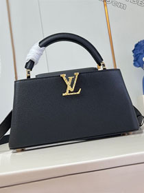 Louis vuitton original calfskin capucines east west MM M24666 black