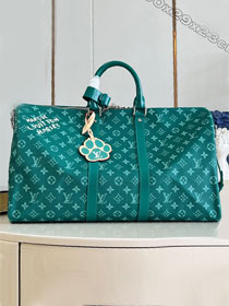 Louis vuitton original monogram canvas keepall 50 M41416 green