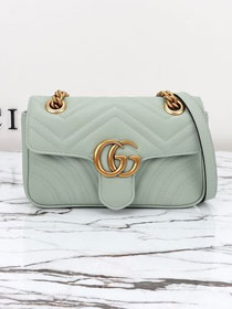 GG original calfskin marmont mini bag 446744 light green