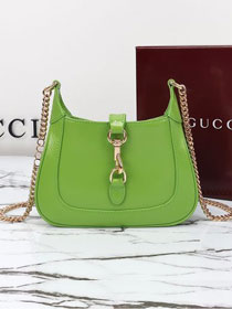 GG original patent calfskin jackie 1961 mini shoulder bag 782889 green