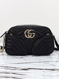 GG original calfskin marmont small shoulder bag 798715 black