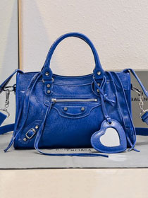 Balenciaga original lambskin le city small bag 8114422 blue