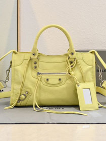 Balenciaga original lambskin le city small bag 8114422 yellow