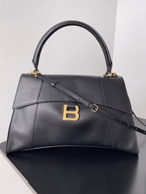 Balenciaga original calfskin soft hourglass large handbag 5935432 black