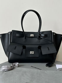 Balenciaga original calfskin bel air medium carry all bag 8054812 black