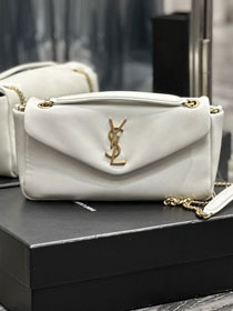 YSL original lambskin calypso small bag 734153 white