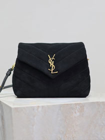 YSL original suede calfskin loulou mini bag 467072 black