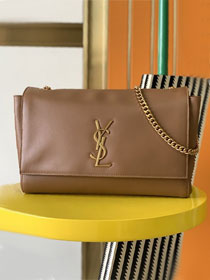 YSL original suede calfskin reversible medium kate bag 553804 brown