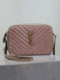 YSL original suede lou camera bag 520534 nude