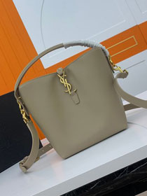 YSL original calfskin small le 37 bucket bag 749036 light apricot