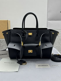 Balenciaga original calfskin bel air small carry all bag 8125452 black	