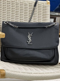 YSL original calfskin jumbo niki bag 755857 black