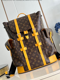 Louis vuitton original monogram canvas christopher backpack MM M46814 yellow