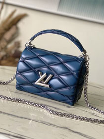 Louis vuitton original lambskin GO-14 small handbag M12434 blue