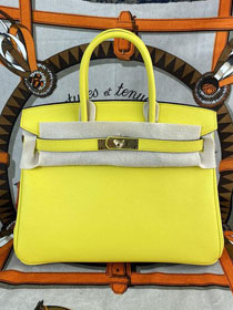 Hermes original epsom leather birkin 35 bag H35-3 jaune de naples