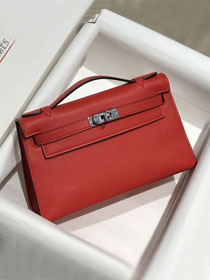 Hermes original swift leather mini kelly 22 clutch K012 red