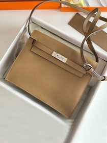 Hermes original evercolor leather kelly danse bag KD022 beige de weimar