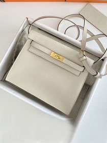 Hermes original evercolor leather kelly danse bag KD022 craie 