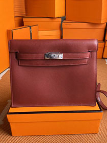 Hermes original evercolor leather kelly danse bag KD022 ruby 