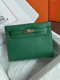 Hermes original evercolor leather kelly danse bag KD022 vert vertigo