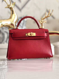 Hermes original goatskin mini kelly 19 bag KG0019 red