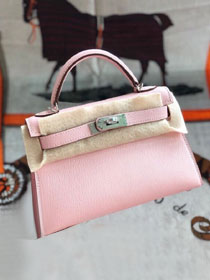 Hermes original goatskin mini kelly 19 bag KG0019 rose sakura