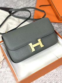 Hermes original epsom leather constance elan bag C024 vert amande 