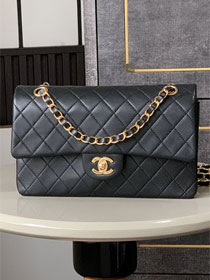 CC original lambskin medium flap bag A01012 black