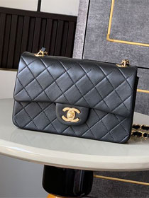 CC original lambskin mini flap bag A011015 black