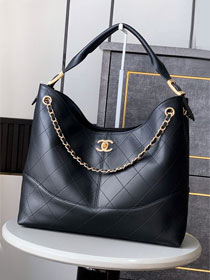 CC original calfskin shopping tote bag AS5405 black