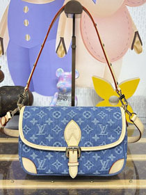 Louis vuitton original denim diane satchel M13070 blue
